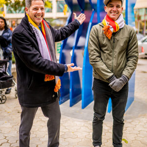 Mayor Brian Bowman and Artist Kenneth Lavallee - Photo by D Works Media